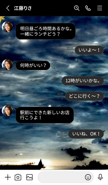 [LINE着せ替え] 夜の月 月の海 #DlV_20。の画像3