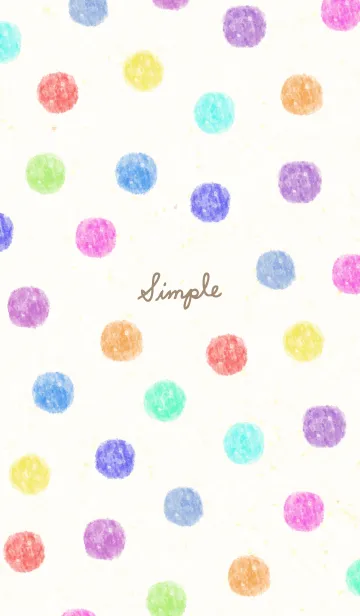 [LINE着せ替え] 水彩 大人 カラフル ドット28の画像1