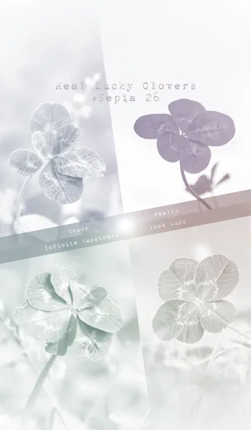 [LINE着せ替え] Real Lucky Clovers #sepia 26の画像1