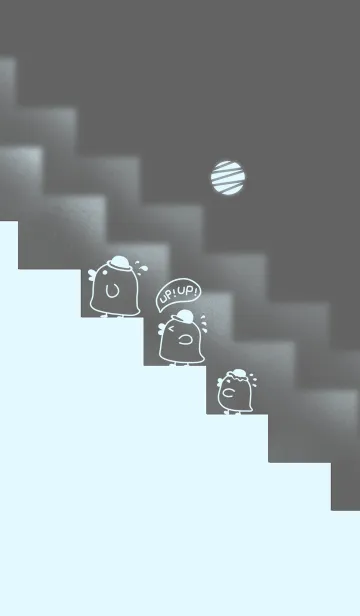 [LINE着せ替え] Duck！ UP UP！-Grey. Light gray blue (Bl3)の画像1