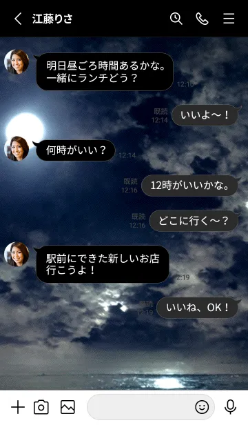 [LINE着せ替え] 夜の月 月の海 #DlV_12。の画像3