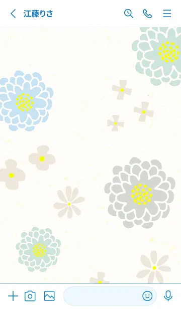 [LINE着せ替え] 和紙に花11の画像2