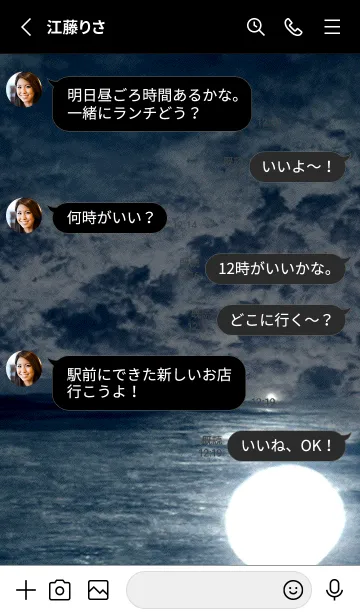 [LINE着せ替え] 夜の月 月の海 #DlW_29。の画像3