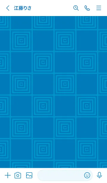 [LINE着せ替え] 和音 市松模様と音符 紺碧の画像2