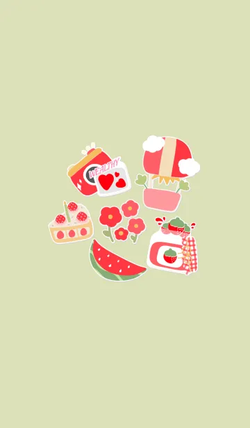 [LINE着せ替え] 赤緑の火の要素の画像1