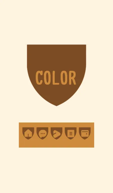 [LINE着せ替え] brown color X14の画像1