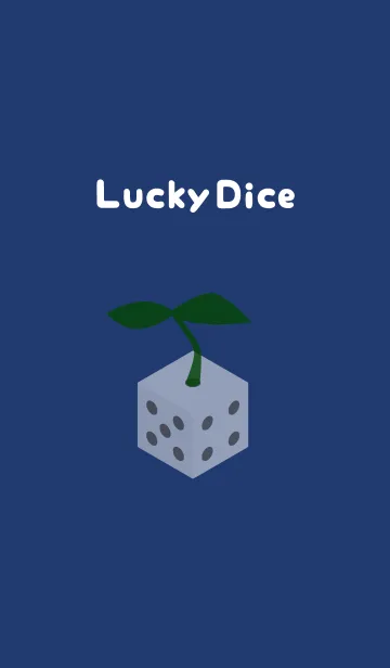 [LINE着せ替え] ハッピーサイコロ 紺色の画像1