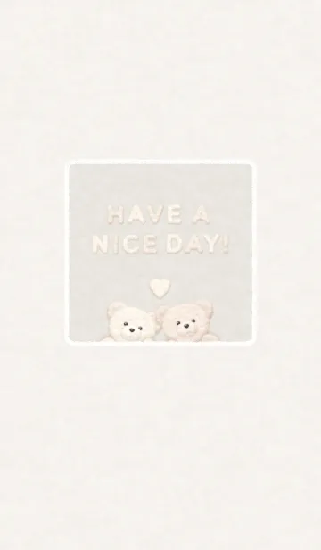 [LINE着せ替え] ふわもこ くまさん (F) - ベージュの画像1