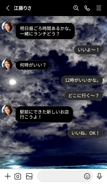 [LINE着せ替え] 夜の月 月の海 #DlW_16。の画像3