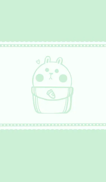 [LINE着せ替え] Pocket cute rabbit J-lightGrayGreen(Gr5)の画像1