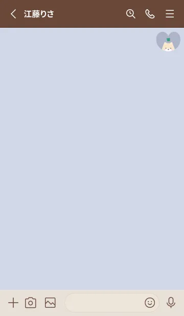 [LINE着せ替え] 柴犬2クローバー[ブルーパープル]の画像2