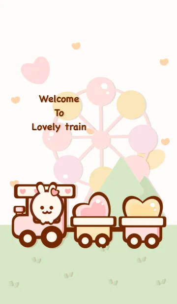 [LINE着せ替え] Little pastel train 2の画像1