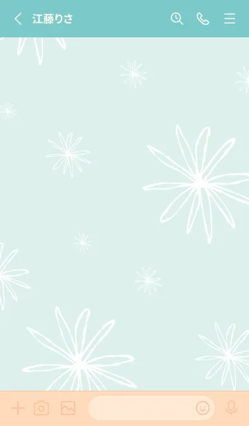 [LINE着せ替え] 白い線の花15の画像2