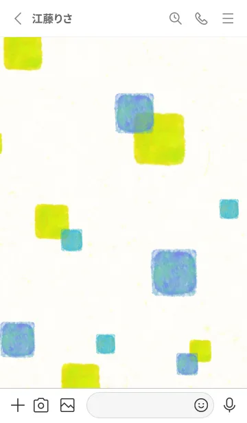 [LINE着せ替え] 水彩 四角 3色 12の画像2