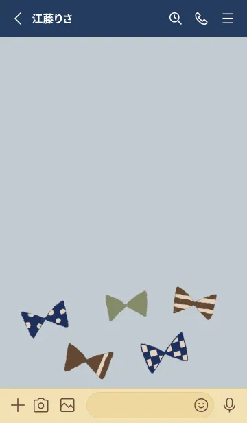 [LINE着せ替え] 手描きリボン スマートの画像2