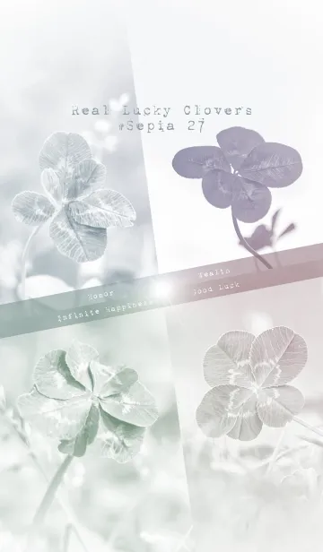[LINE着せ替え] Real Lucky Clovers #sepia 27の画像1