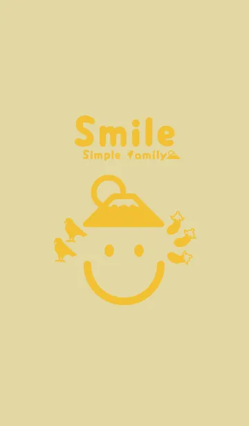 [LINE着せ替え] スマイル＆一富士二鷹三茄子 クリームの画像1