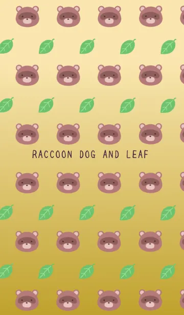 [LINE着せ替え] 縁起たぬきと葉っぱの着せかえ/ゴールドの画像1