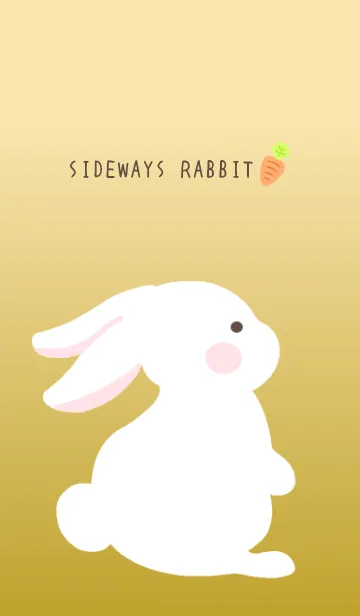 [LINE着せ替え] よこむきウサギの着せかえ/ゴールドの画像1