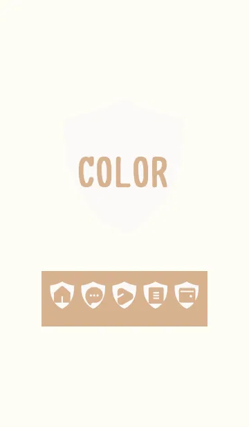 [LINE着せ替え] beige color Y12の画像1