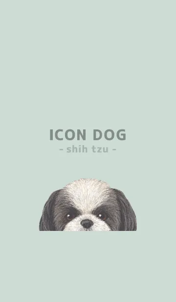 [LINE着せ替え] ICON DOG - シーズー - PASTEL GR/01の画像1