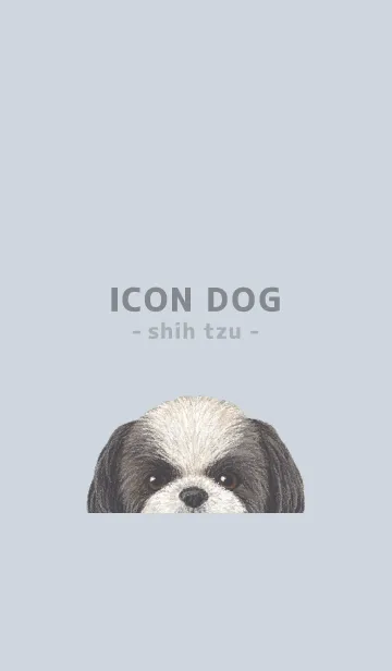 [LINE着せ替え] ICON DOG - シーズー - PASTEL BL/01の画像1