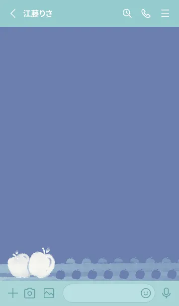 [LINE着せ替え] Smudged apple J-blue (Gr7)の画像2