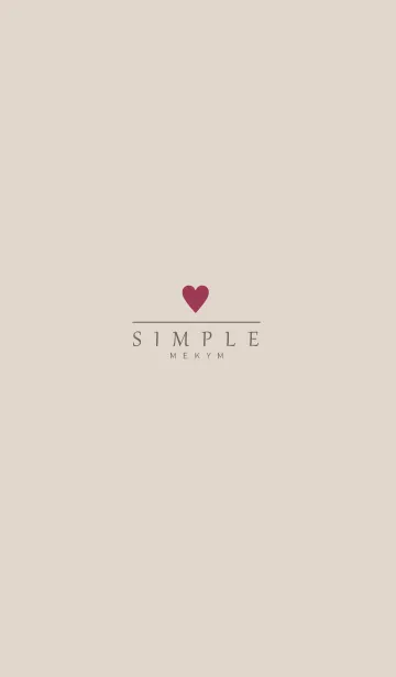 [LINE着せ替え] DUSKY BEIGE - SIMPLE HEART 19の画像1