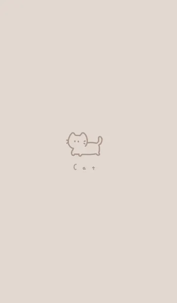 [LINE着せ替え] ねこ. ベージュの画像1