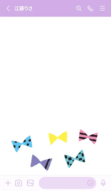 [LINE着せ替え] 手描きリボン オシャレの画像2