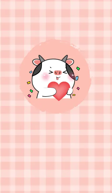 [LINE着せ替え] Simple Cute Cute Cow (JP)の画像1