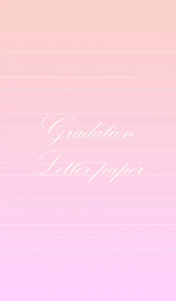 [LINE着せ替え] Gradation Letter paper - Pink 4 -の画像1