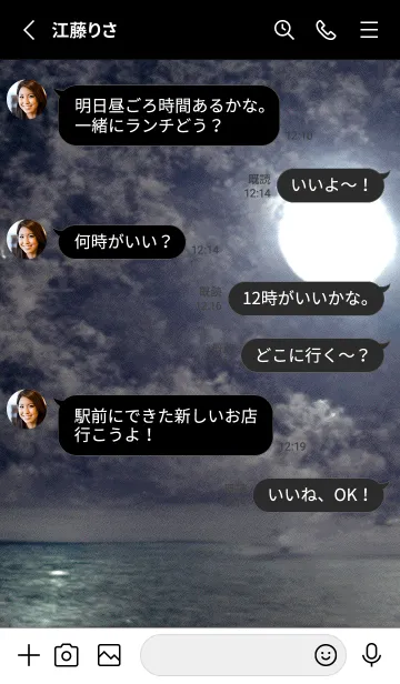 [LINE着せ替え] 夜の月 月の海 #DlZ_21。の画像3