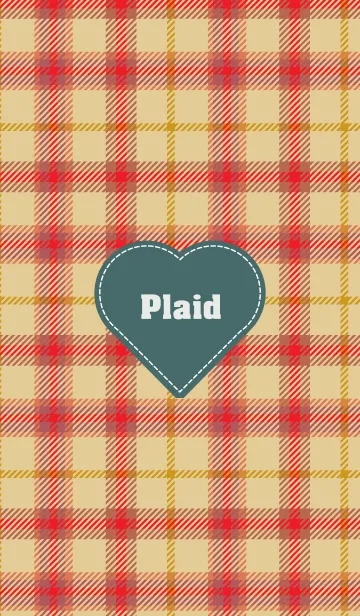 [LINE着せ替え] plaid & Heart 28の画像1