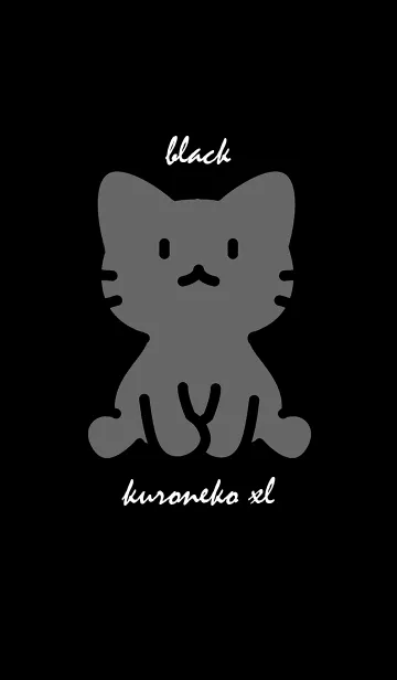 [LINE着せ替え] お座り黒猫 XL ブラックの画像1