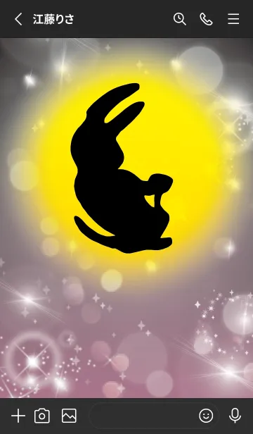 [LINE着せ替え] 黒とピンク : 2023年金運UP！ うさぎ年の画像2