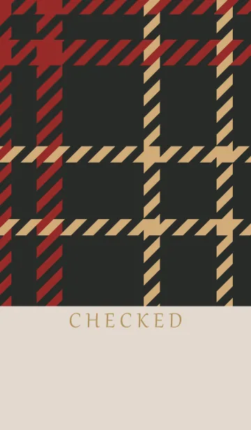 [LINE着せ替え] CHECKED-RED BROWN 27の画像1