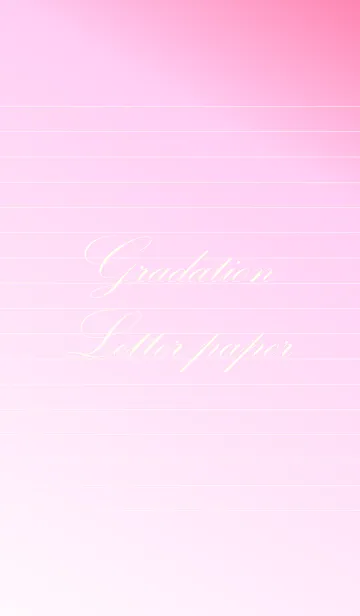 [LINE着せ替え] Gradation Letter paper - Pink 5 -の画像1