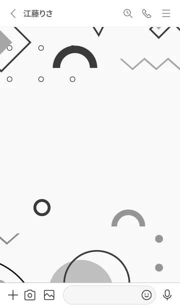 [LINE着せ替え] Geometric Flat Grayscaleの画像2