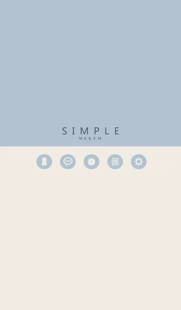 [LINE着せ替え] SIMPLE ICON BLUE.MEKYM 25の画像1