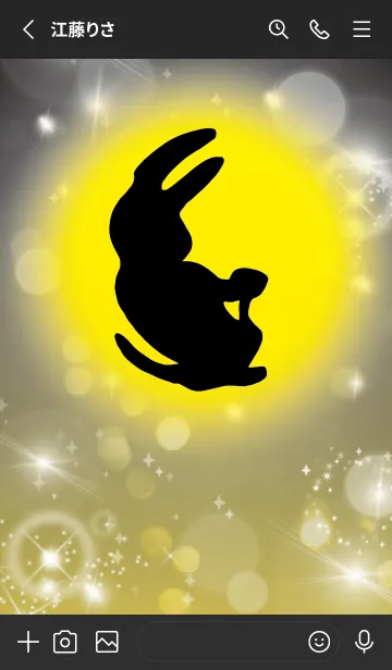 [LINE着せ替え] 黒と黄色 : 2023年金運UP！ うさぎ年の画像2
