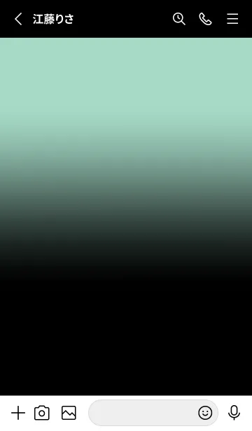 [LINE着せ替え] Black & Spearmint Green Theme V3 (JP)の画像2