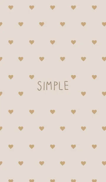 [LINE着せ替え] ハート ブラウンの画像1