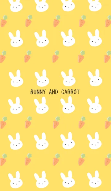[LINE着せ替え] うさぎとにんじんの着せかえ/イエローの画像1