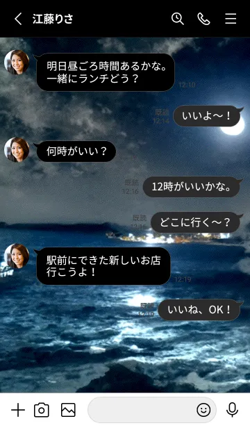 [LINE着せ替え] 夜の月 月の海 #DlBG_8。の画像3
