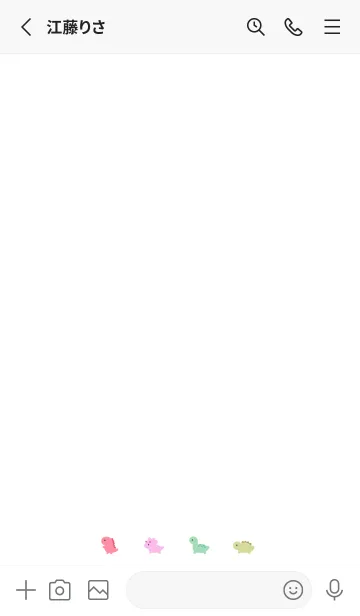 [LINE着せ替え] 小さな恐竜 / 白＋ビビットカラーの画像2