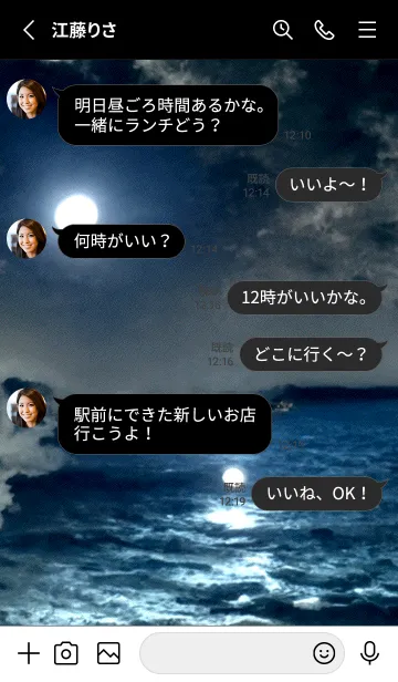 [LINE着せ替え] 夜の月 月の海 #DlBG_6。の画像3