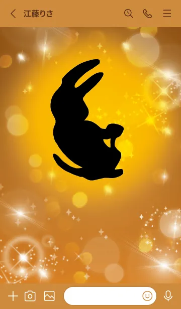 [LINE着せ替え] オレンジ : 2023年金運UP！ うさぎ年の画像2