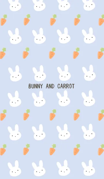 [LINE着せ替え] うさぎとにんじんの着せかえ/ブルーグレイの画像1