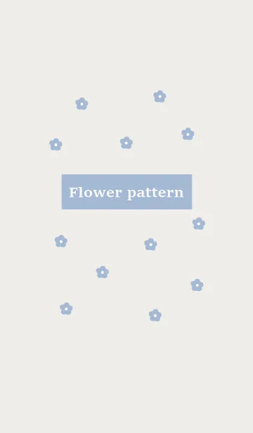 [LINE着せ替え] flower pattern(ivoryblue)の画像1